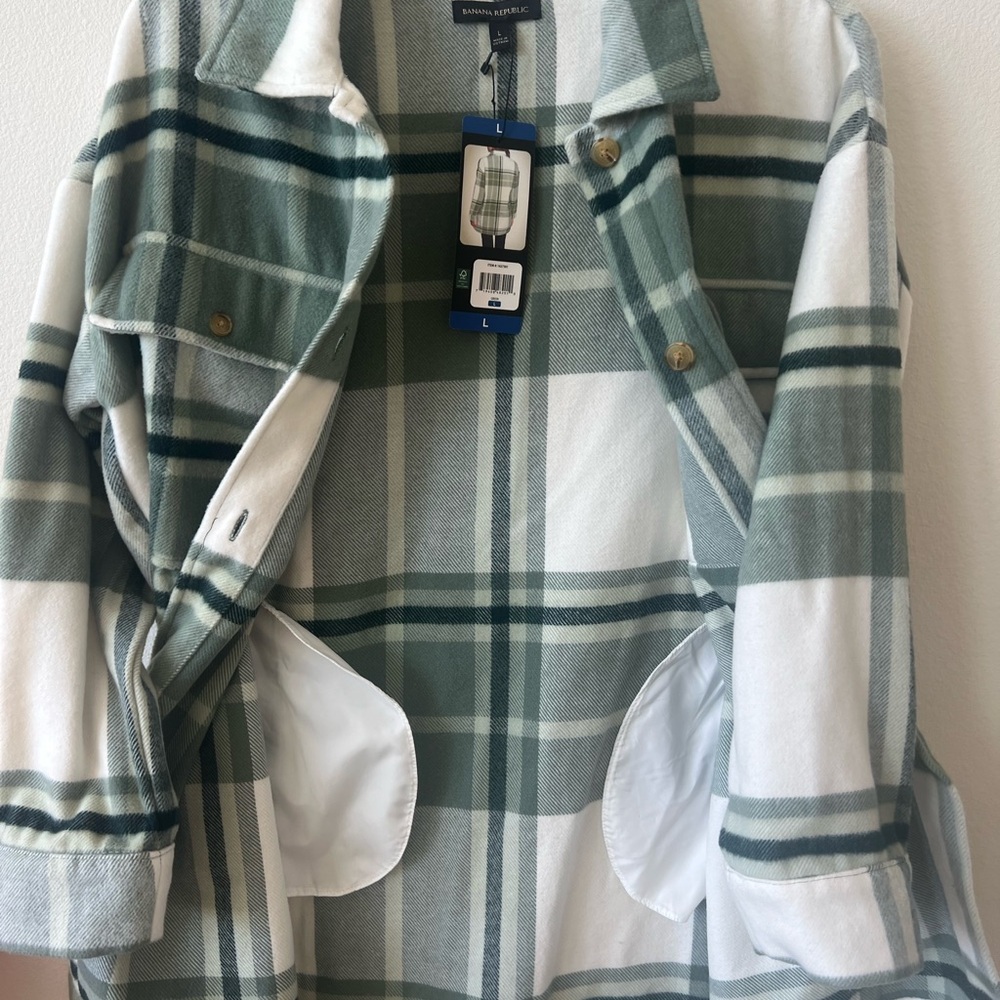 ‏NWT Banana Republic Shirt Jacket size L❤️ - Picture 3 of 5